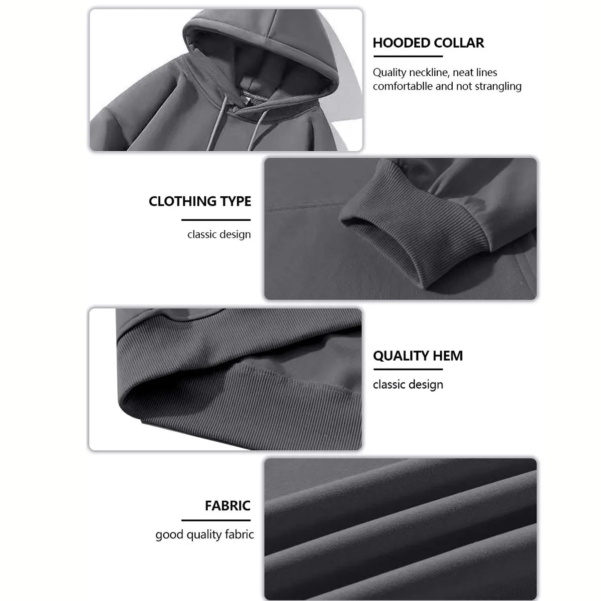 270g Heavyweight Fit Hooded Sweatshirt Comfortable Casual Wear for Men and Women Autumn Winter Travel Top