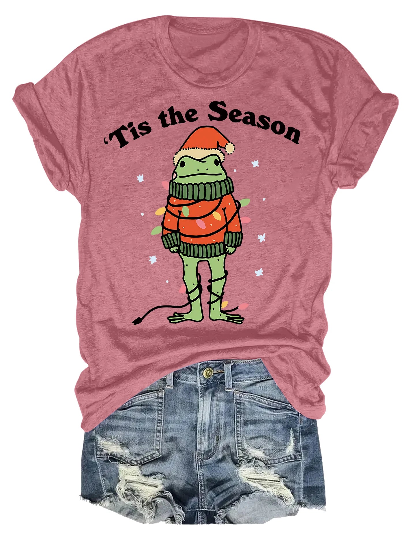 Spring And Summer Christmas Printed T Shirt Casual Short Sleeve Round Neck T Shirt Fashion Women's Clothing