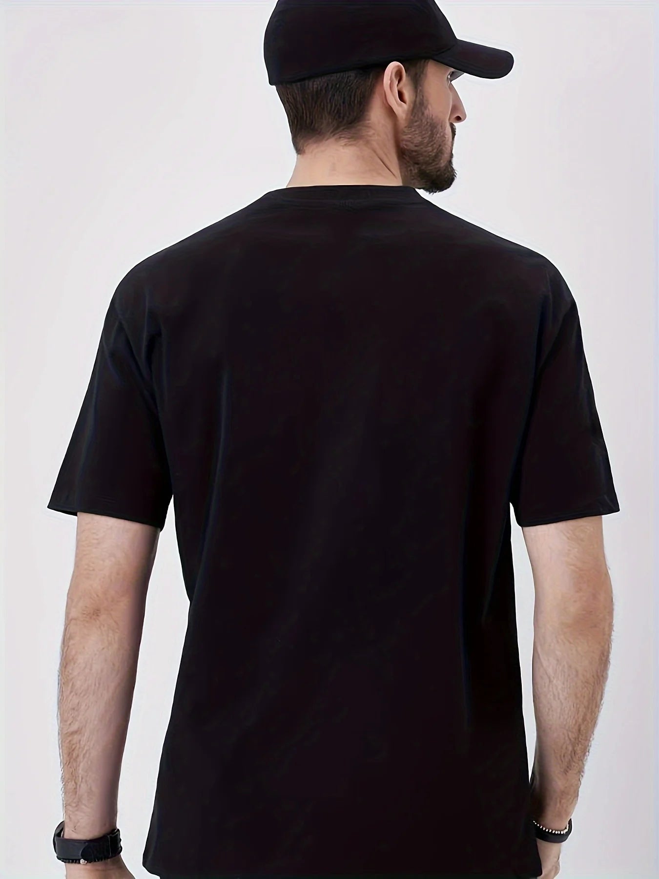 Letter Printed Men's Creative Casual Short Sleeved Crew Neck T-Shirt Summer Outdoor Sports