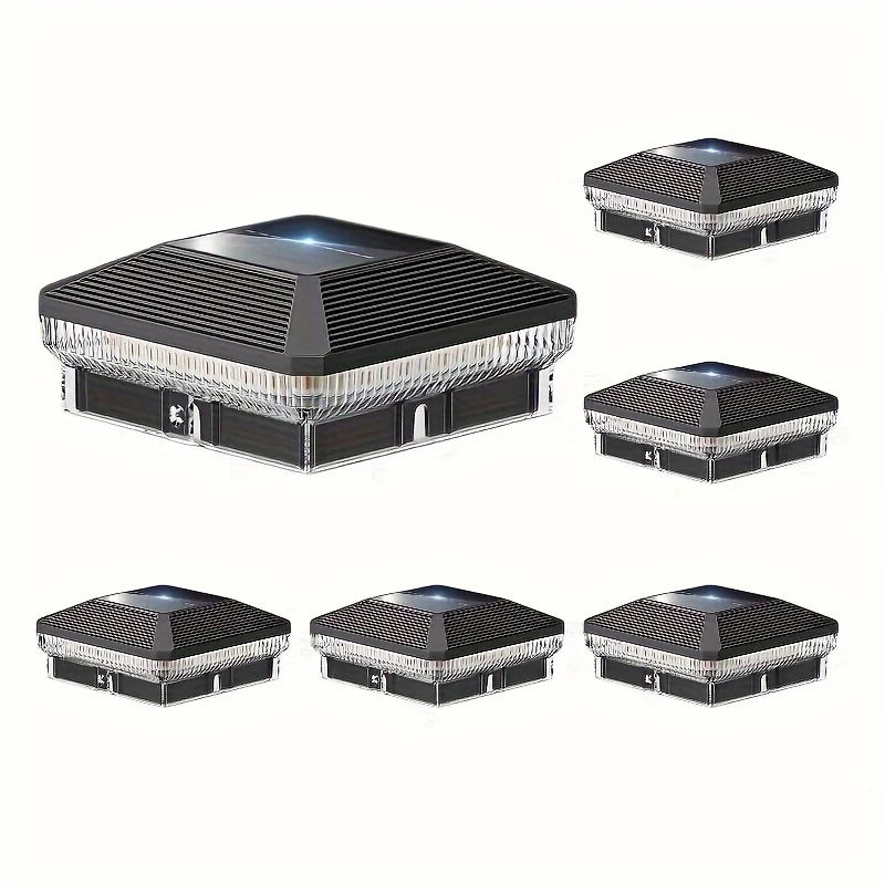 6/12 Pack 4x4 Solar Post Lights Outdoor 40 LEDs 30 Lumens Fence Post Lights with 3 Modes
