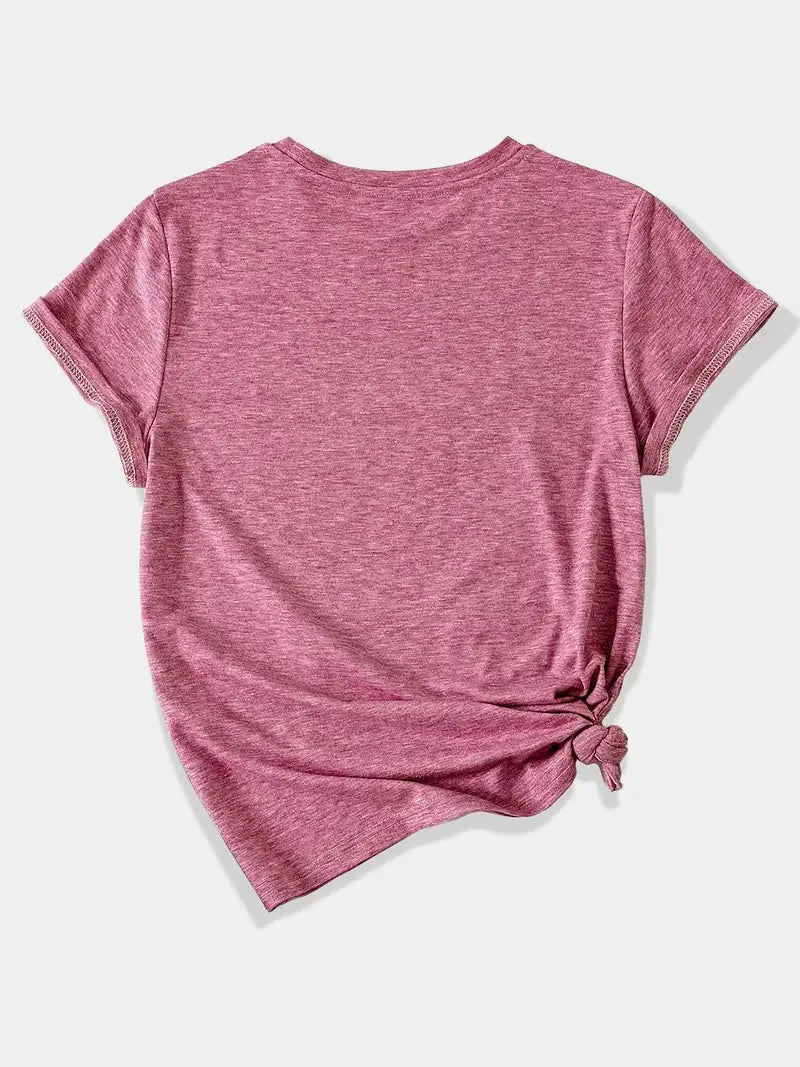 Spring And Summer Christmas Printed T Shirt Casual Short Sleeve Round Neck T Shirt Fashion Women's Clothing
