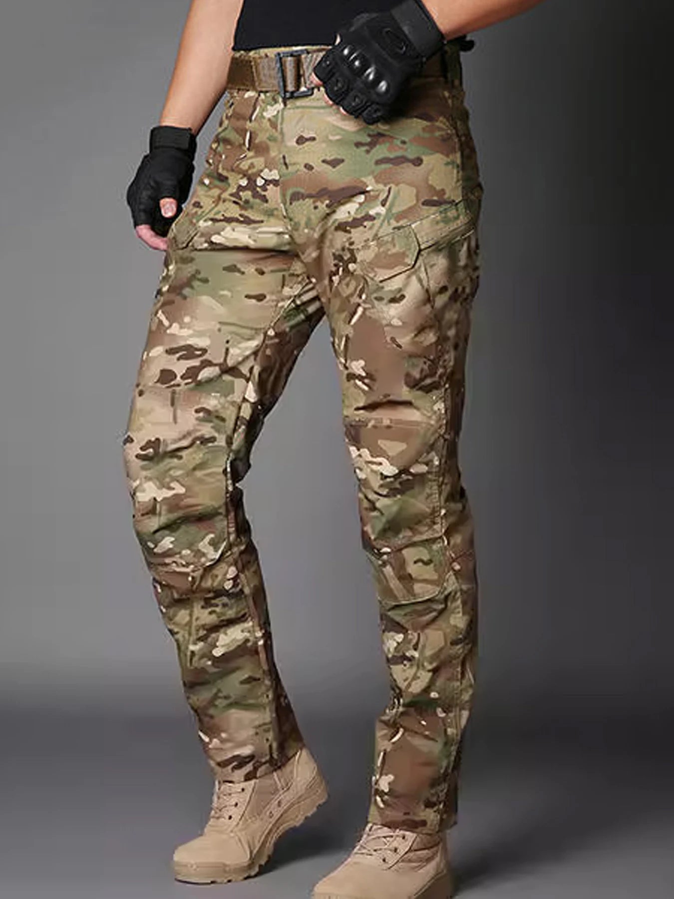 Wear Resistant Multi-Pocket Straight Cargo Trousers for Men Outdoor Jogging Tactical Pants Casual Spring Autumn