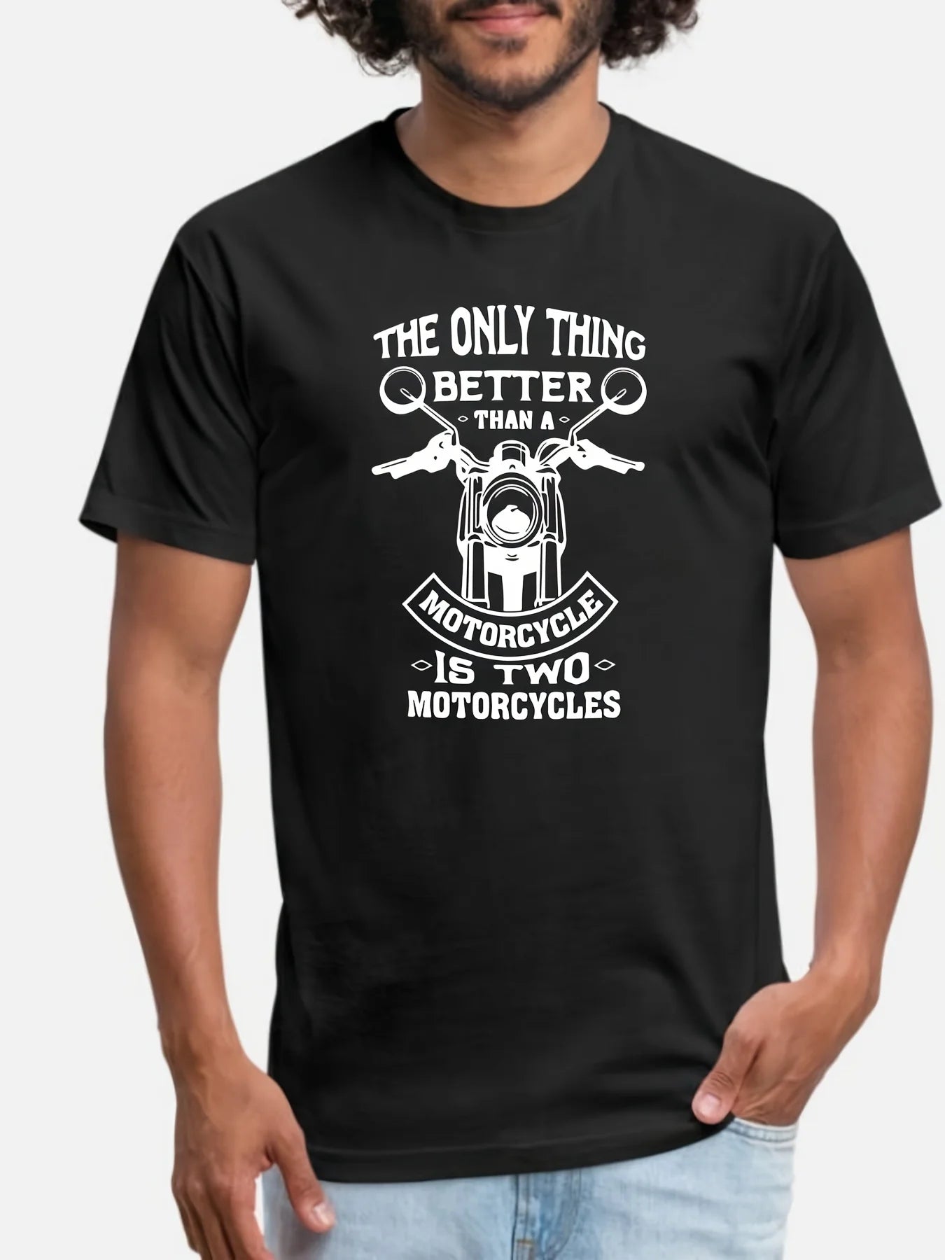 Men's Motorcycle Short Sleeve T-Shirt Comfortable Breathable Blazer Stylish Print Ideal Gift for Friends and Family