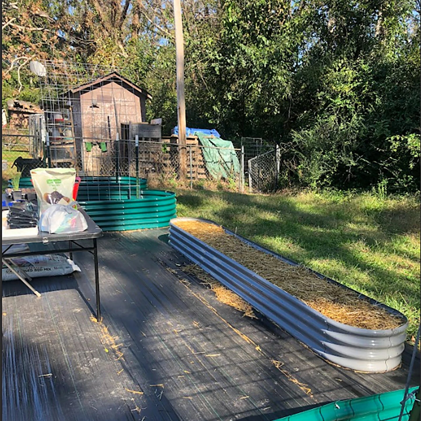 12x2x1FT Galvanized Raised Garden Bed Outdoor Planter Box for Vegetables Flowers Herbs Fruits Easy Setup