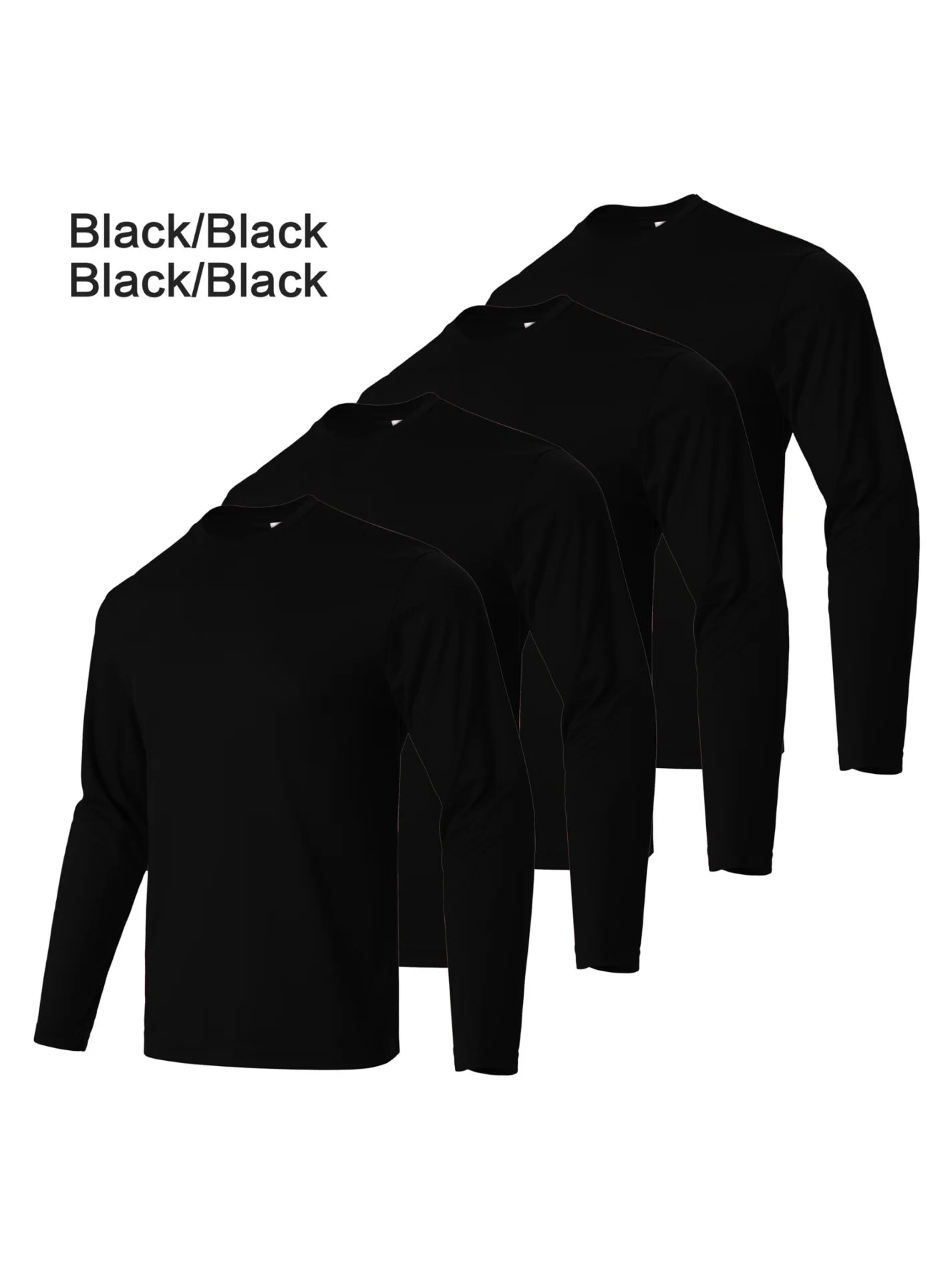 4 Piece Men's Solid Color Round Neck T-Shirt Quick Drying Breathable Moisture Wicking Fitness Running Top