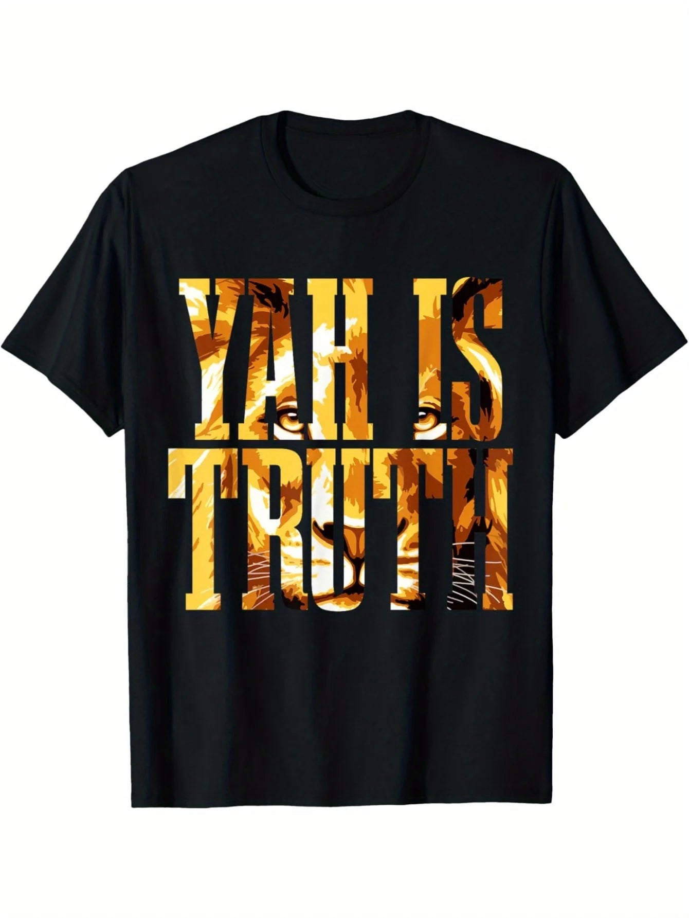 Lion Of Judah T-Shirt Hebrew Yahweh Is The Truth Men's Casual Clothing