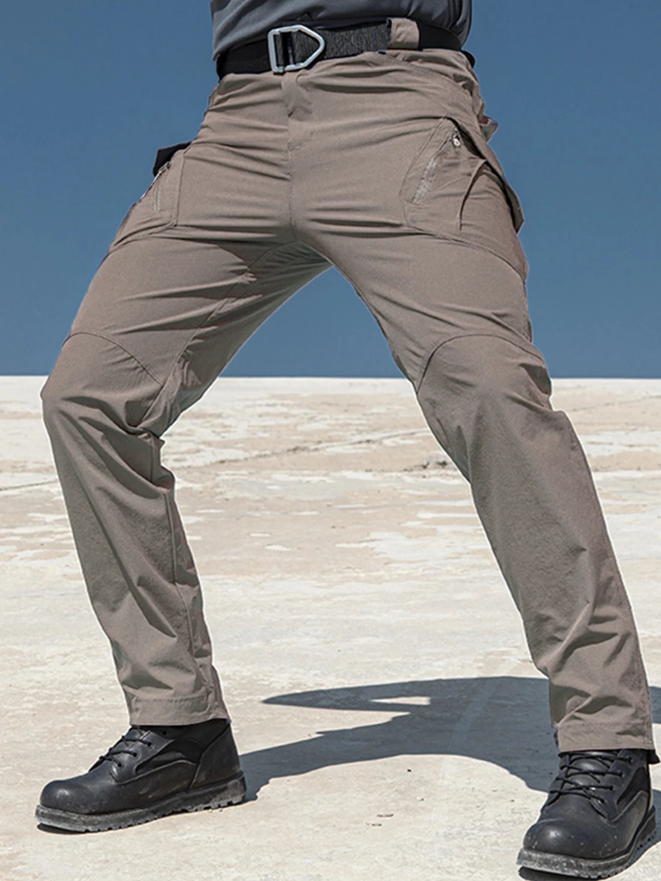 Wear Resistant Multi-Pocket Straight Cargo Trousers for Men Outdoor Jogging Tactical Pants Casual Spring Autumn