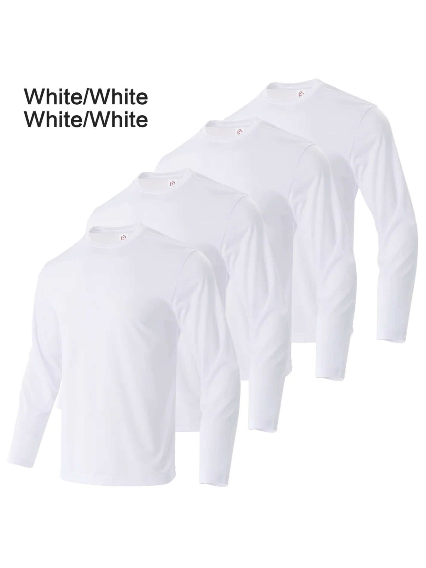 4 Piece Men's Solid Color Round Neck T-Shirt Quick Drying Breathable Moisture Wicking Fitness Running Top