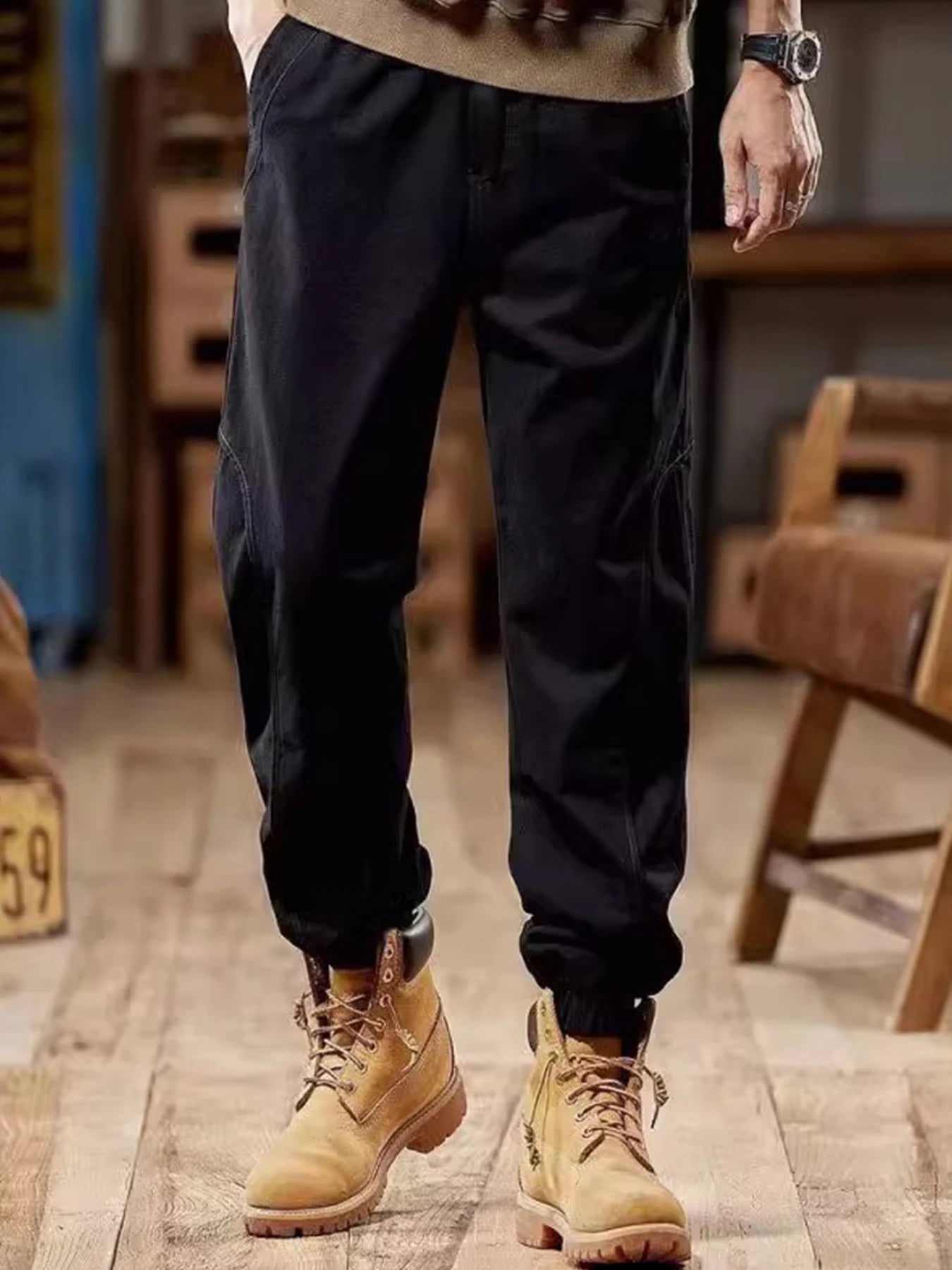 Men's High Quality Lightweight Tactical Work Pants Tear Resistant All Season Hiking Pants with Multiple Pockets