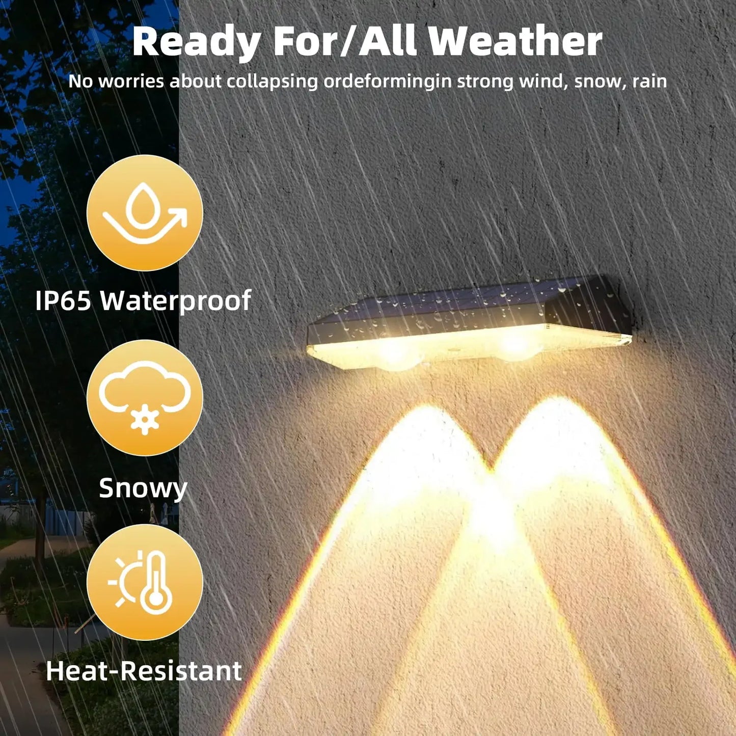Solar Fence Lights Outdoor IP65 Waterproof 3 Mode Solar Deck Lights for Yard Railing Step Patio Stair and Wall 6 Pack