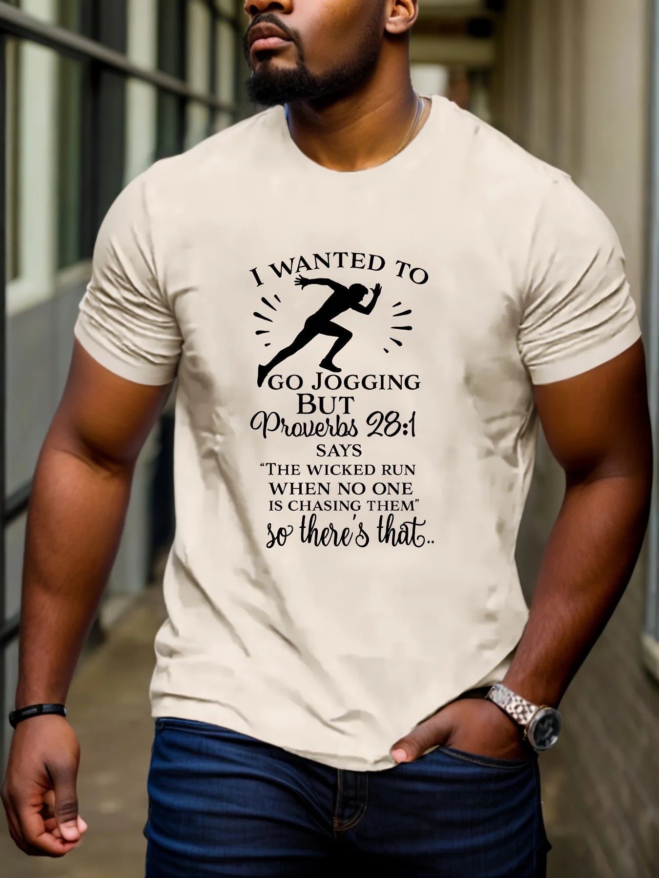 Letter Printed Men's Creative Casual Short Sleeved Crew Neck T-Shirt Summer Outdoor Sports