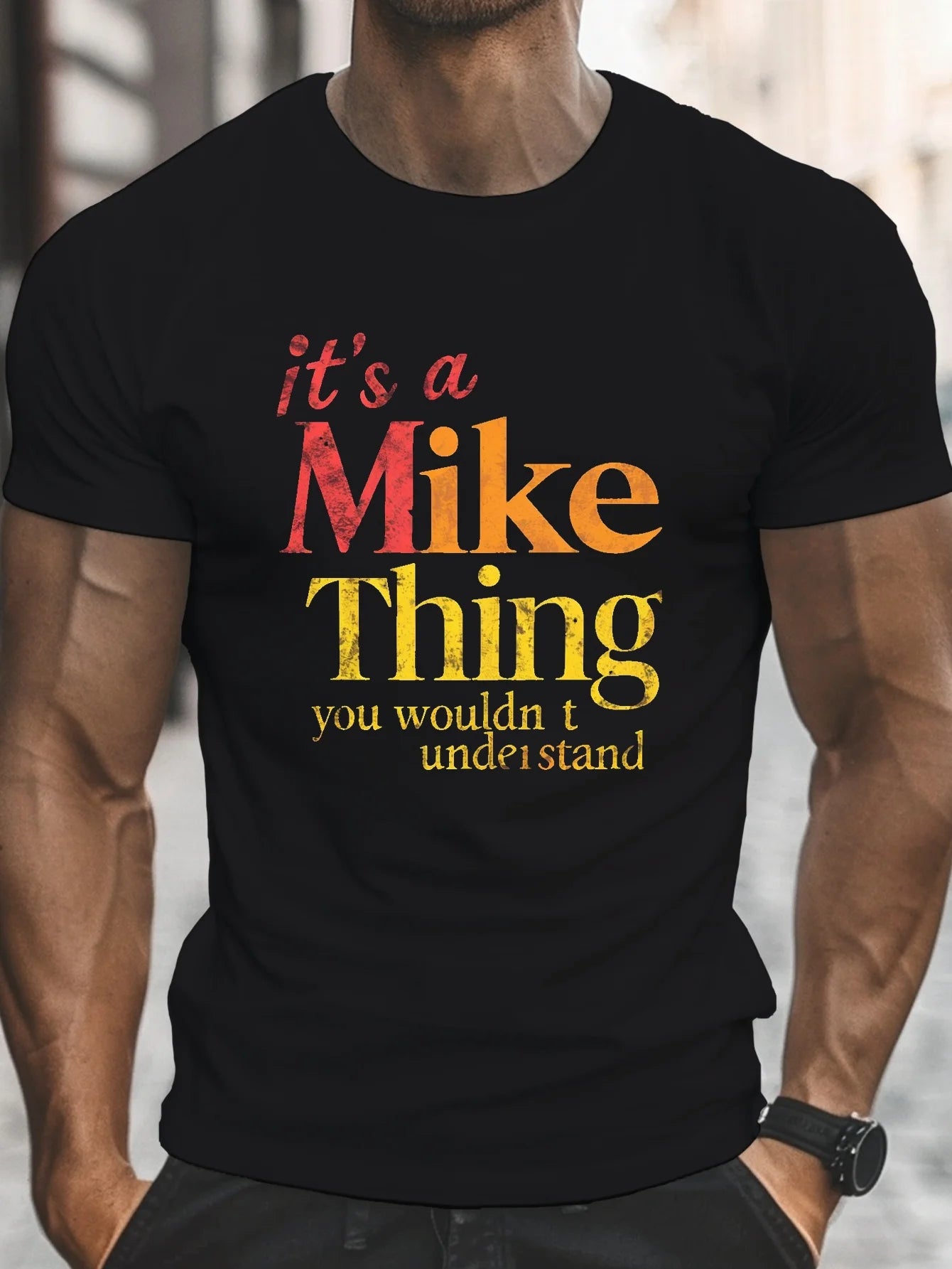 Mike Phrase Men's Performance T-Shirt Moisture Wicking Flexible Fit Regular Cotton Crew Neck