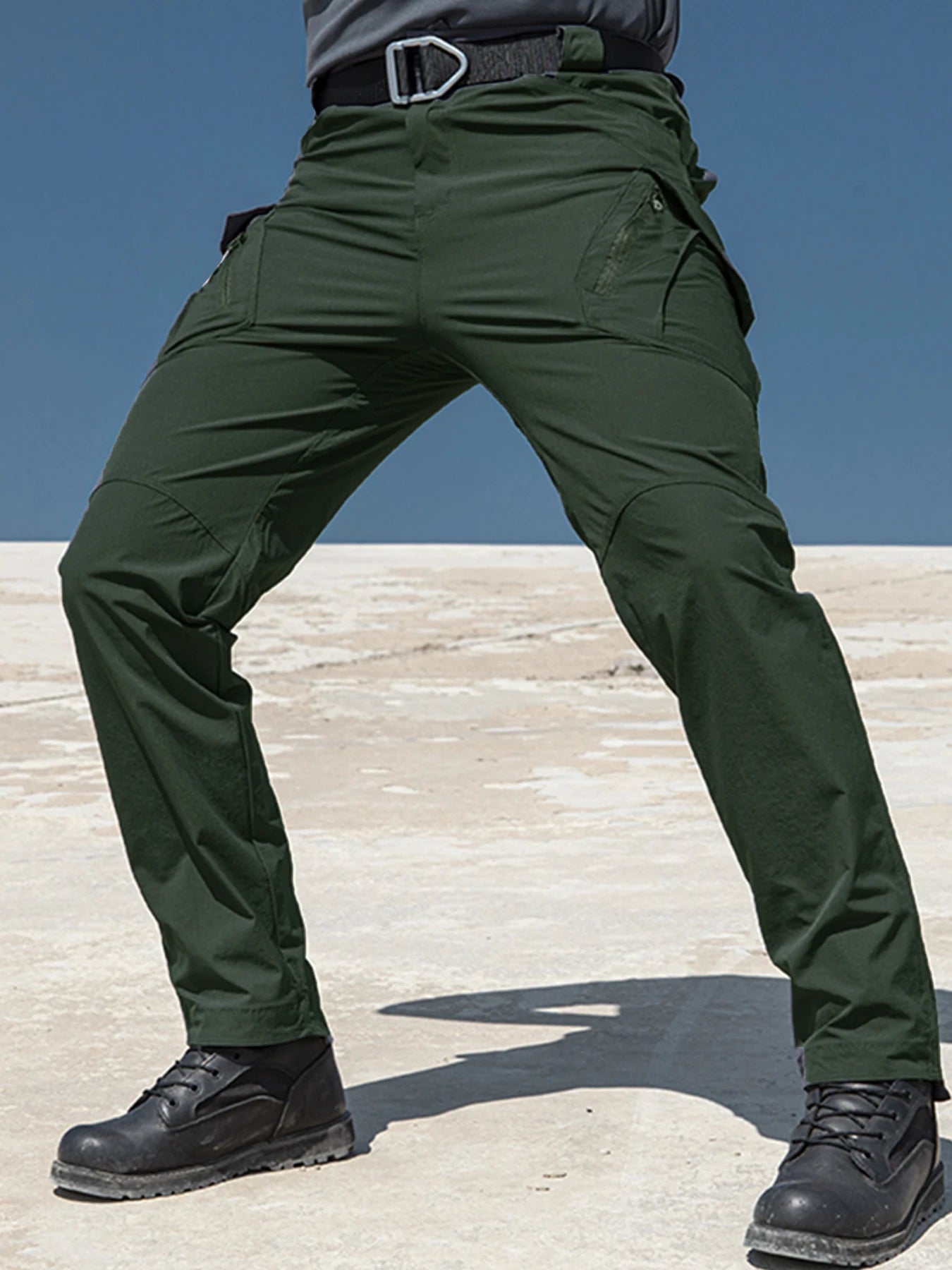 Wear Resistant Multi-Pocket Straight Cargo Trousers for Men Outdoor Jogging Tactical Pants Casual Spring Autumn