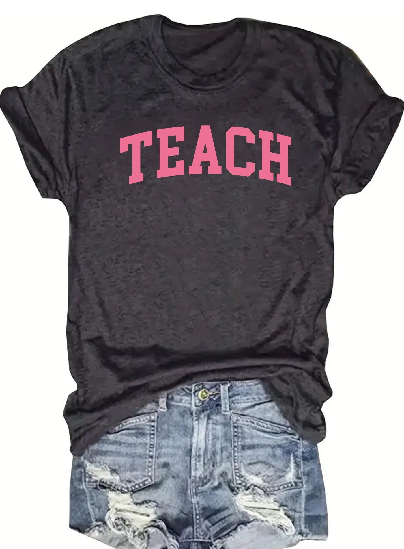 Spring and Summer Christmas Printed T-Shirt Casual Short Sleeve Round Neck Women's Fashion Top