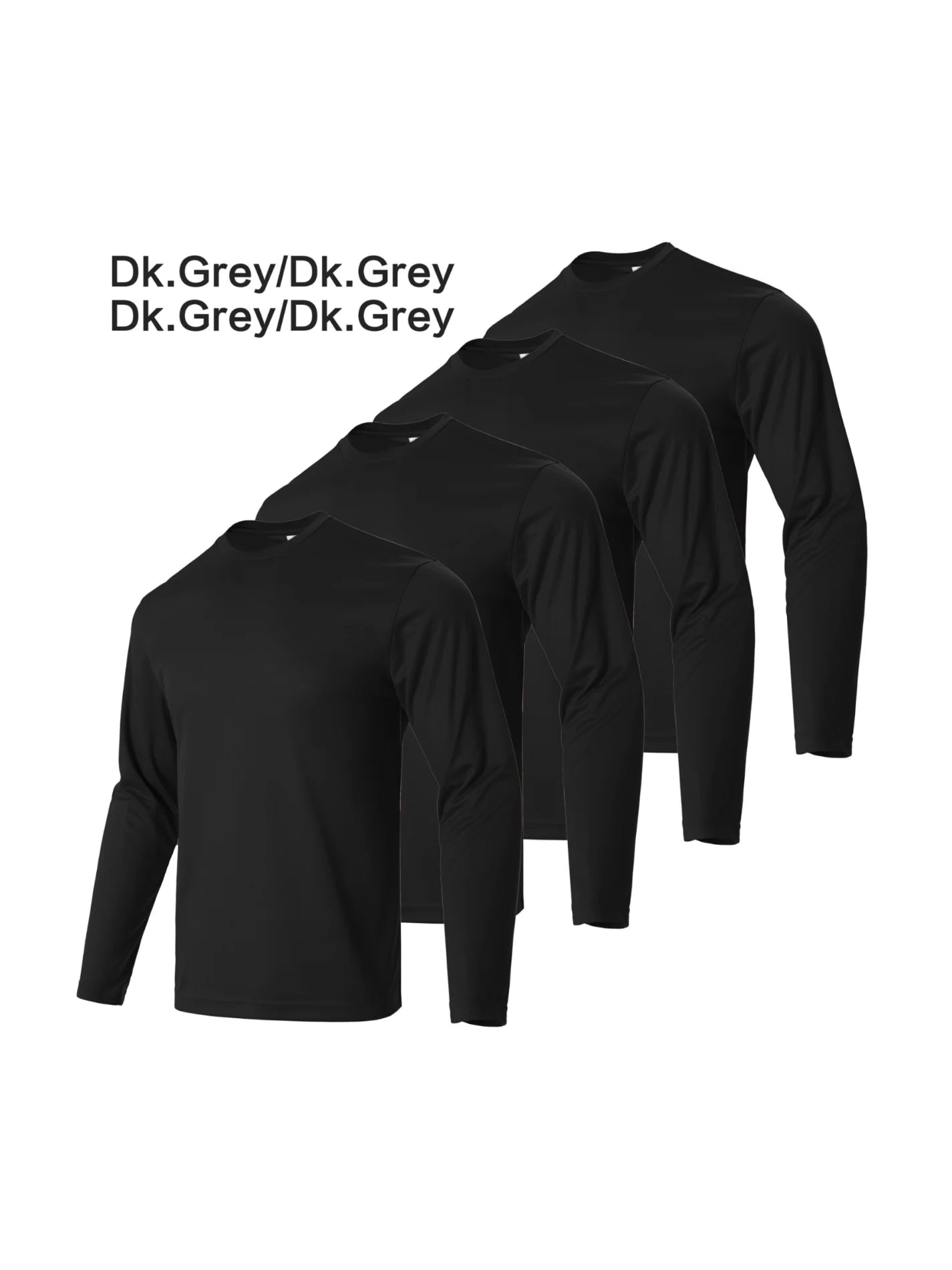 4 Piece Men's Solid Color Round Neck T-Shirt Quick Drying Breathable Moisture Wicking Fitness Running Top