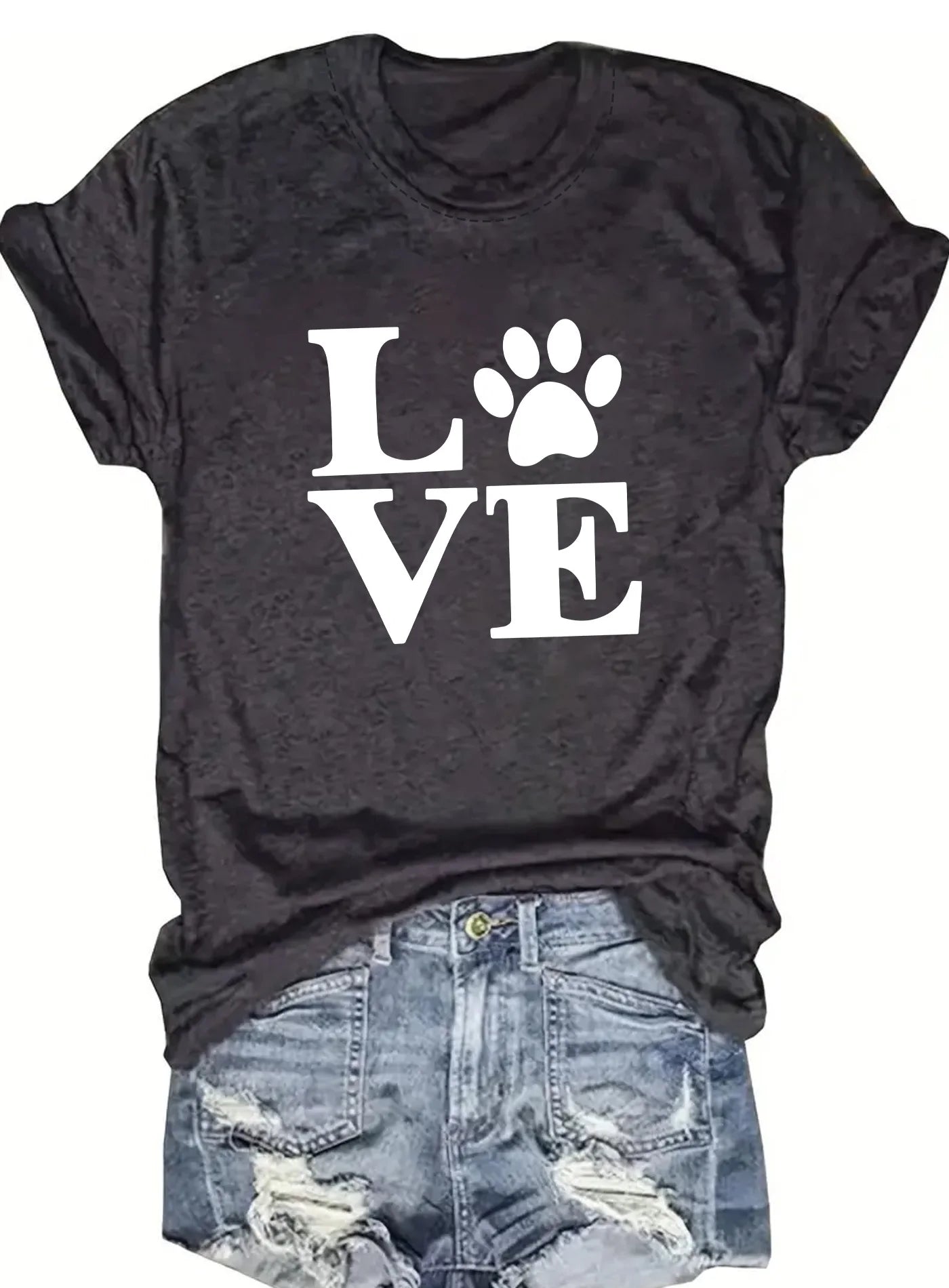 Spring and Summer Christmas Printed T-Shirt Casual Short Sleeve Round Neck Women's Fashion Top