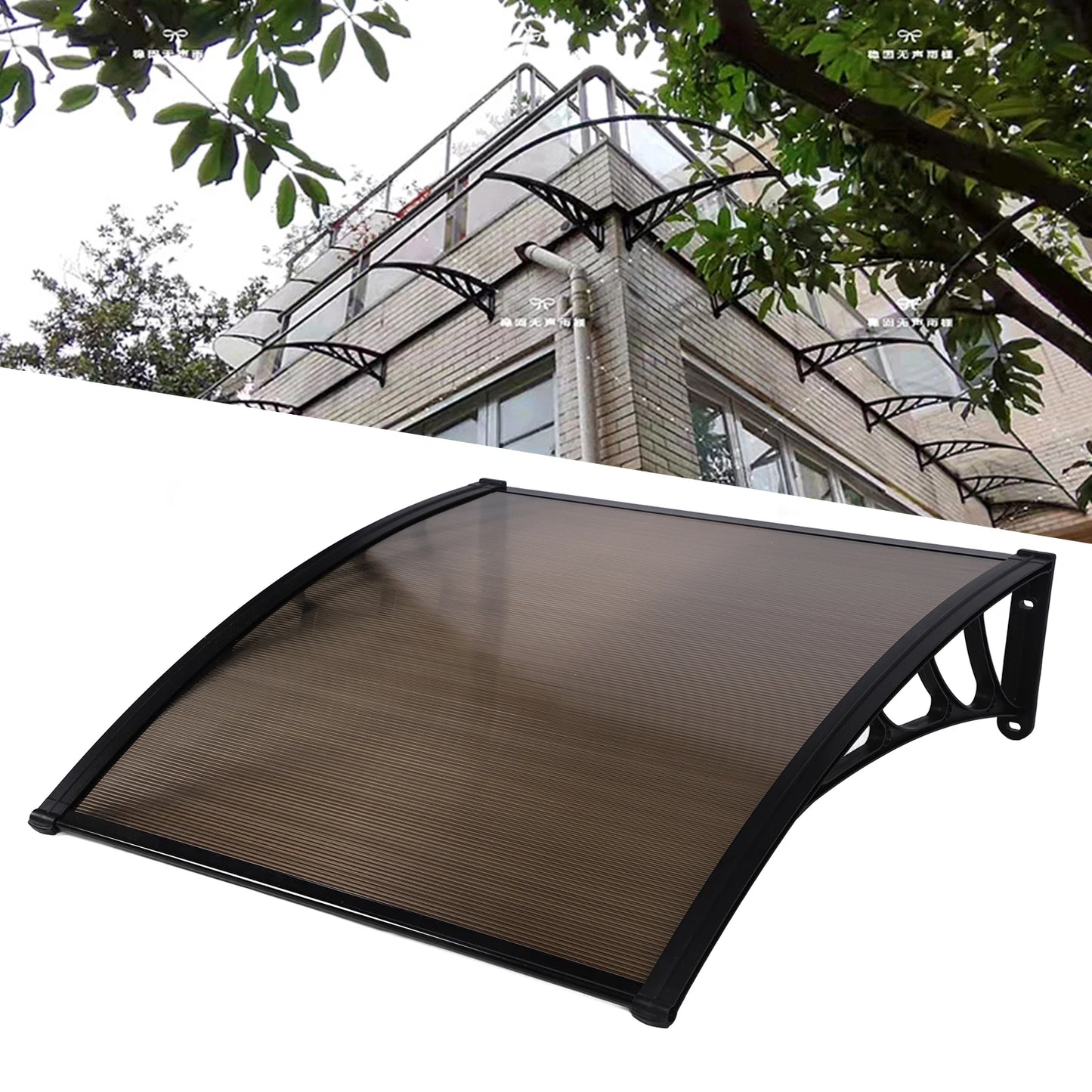 Window Canopy Cover Rainproof Sun Shade Door Awning Windproof Outdoor Garden Canopy