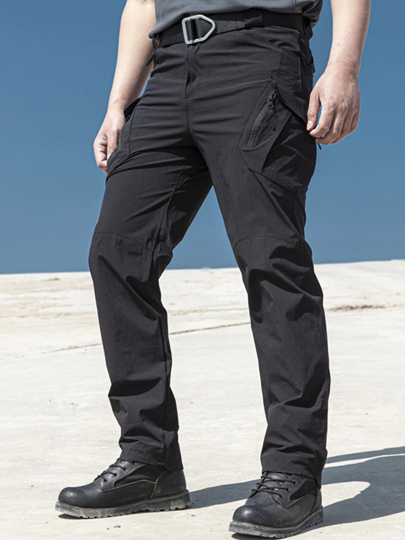 Wear Resistant Multi-Pocket Straight Cargo Trousers for Men Outdoor Jogging Tactical Pants Casual Spring Autumn
