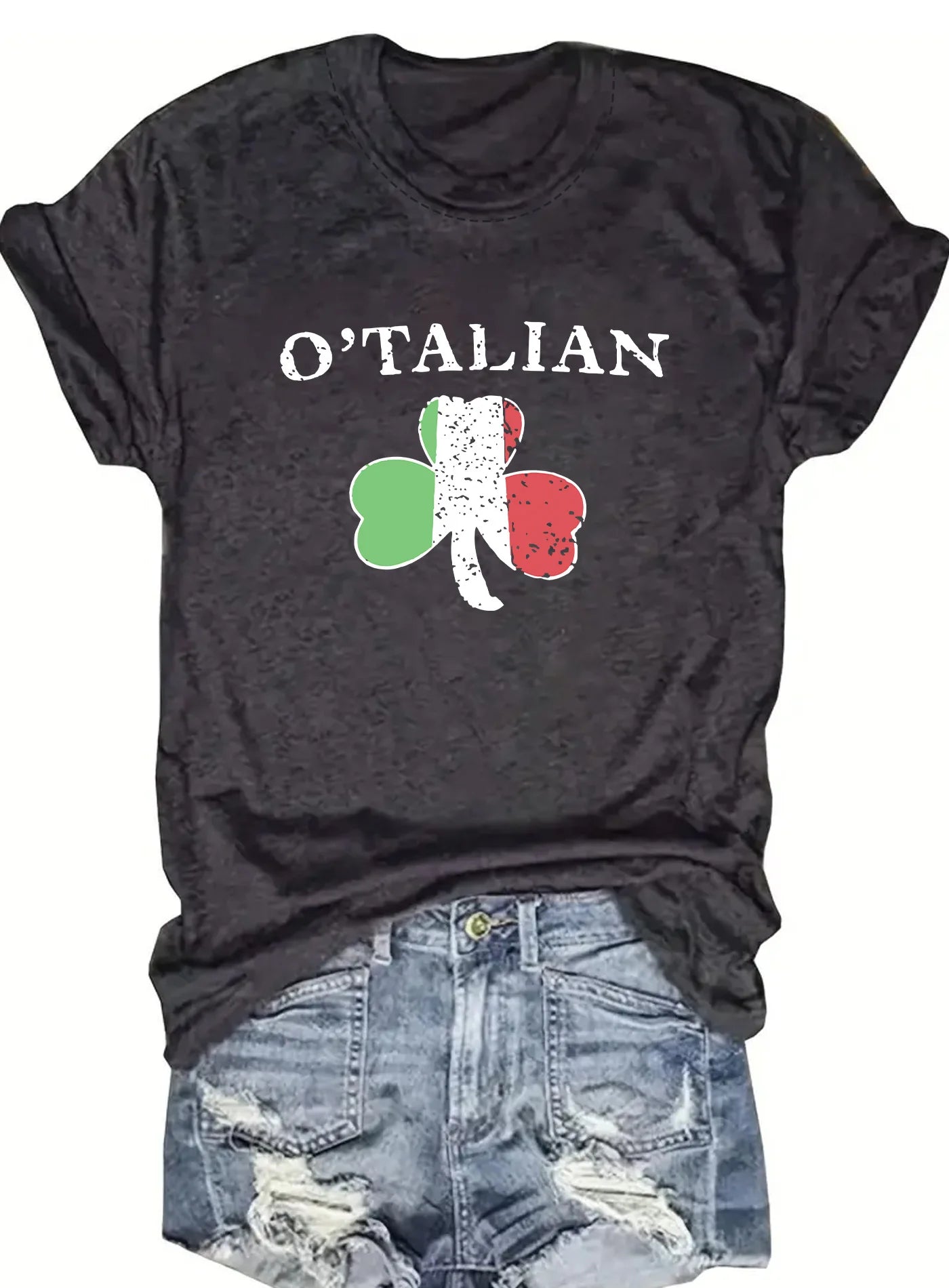 Spring and Summer Christmas Printed T-Shirt Casual Short Sleeve Round Neck Women's Fashion Top