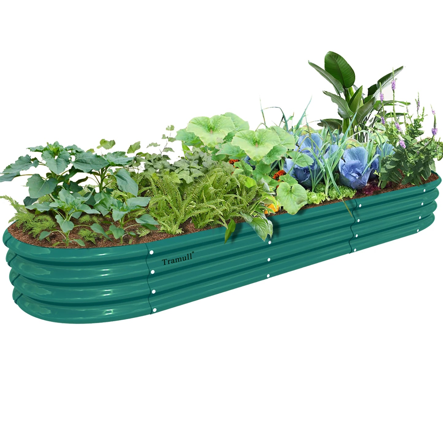 12x2x1FT Galvanized Raised Garden Bed Outdoor Planter Box for Vegetables Flowers Herbs Fruits Easy Setup