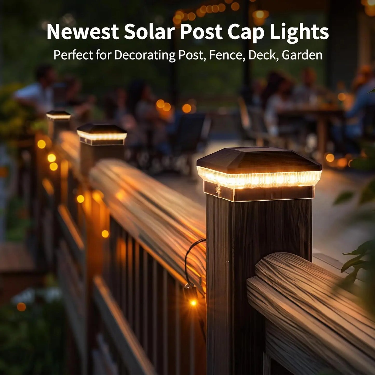6/12 Pack 4x4 Solar Post Lights Outdoor 40 LEDs 30 Lumens Fence Post Lights with 3 Modes