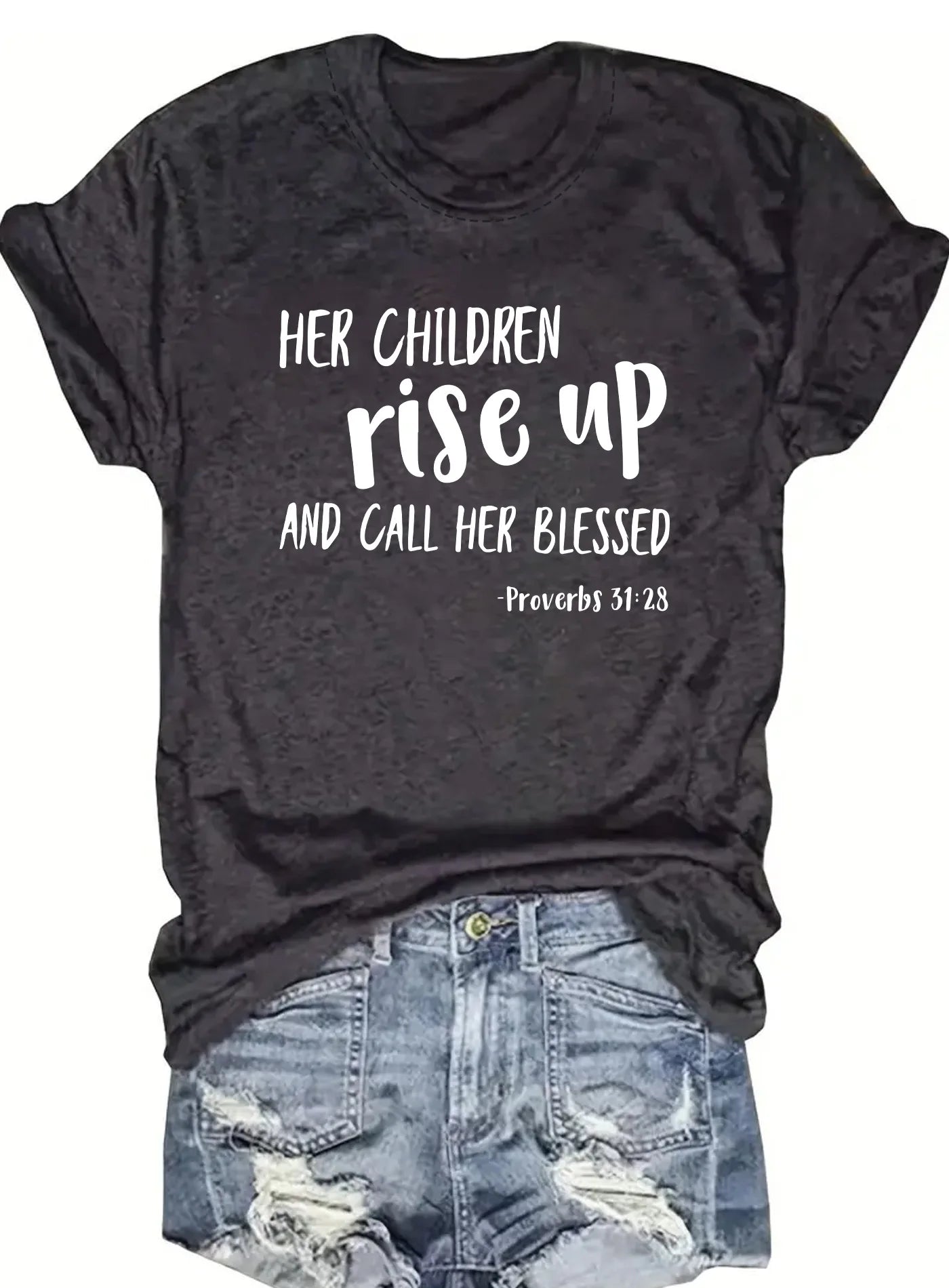Spring and Summer Christmas Printed T-Shirt Casual Short Sleeve Round Neck Women's Fashion Top