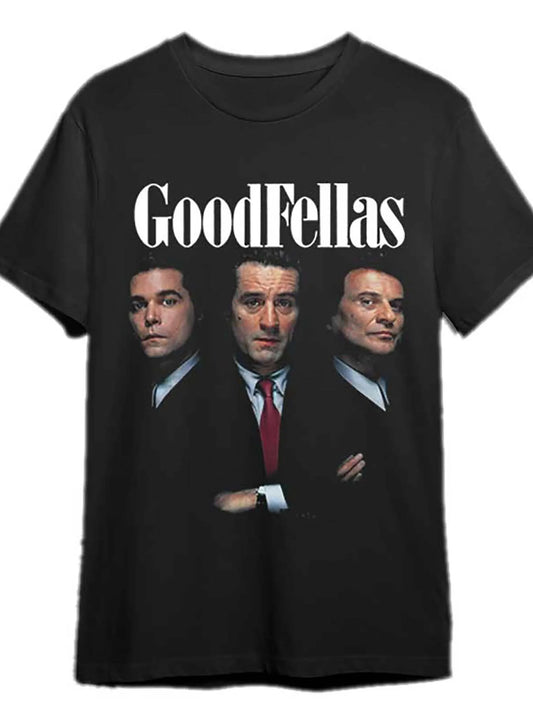 Goodfellas Mafia Graphic T-Shirt for Men Short Sleeve Casual Tee 100 Percent Cotton Crew Neck Regular Fit