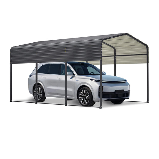 LZBEITEM 13x20 Heavy Duty Metal Carport with Galvanized Steel Roof Outdoor Carport Kits