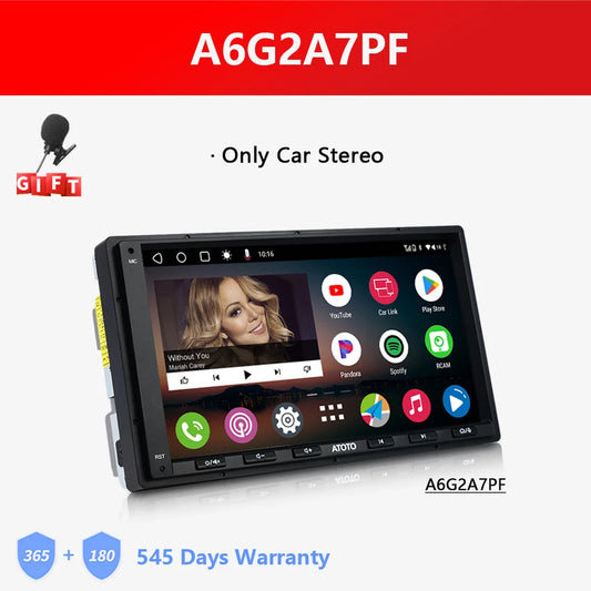 ATOTO A6 PF Universal 7 Inch Android Car Stereo Double Din Multimedia Player Wireless Carplay Screen Display Android Bluetooth Radio