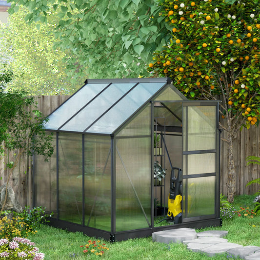 6 Foot X 6 Foot X 7 Foot Greenhouse Aluminum Frame Walk In Outdoor Plant Garden Polycarbonate